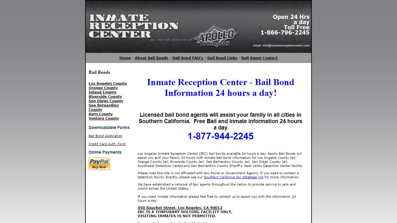 Inmate Reception Center (IRC), Los Angeles County Jail ...